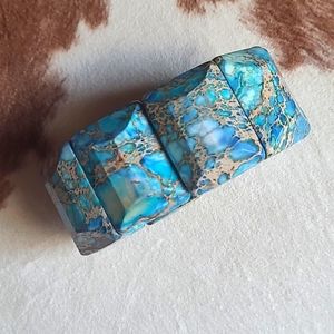 Blue Imperial Jasper Stretchy Bracelet